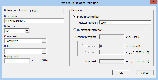 Data Group Element Definition